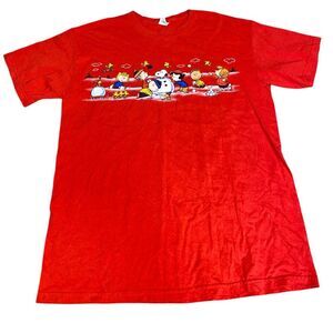 Vintage 90’s Charlie Brown Christmas Gildan Tshirt Sz M Holiday Snoopy